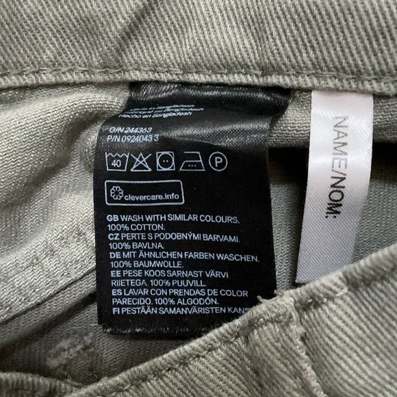 H&M Cuffed Army Green Shorts Girls Sz 14 - Picture 4 of 4